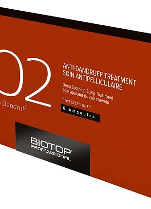 Biotop 02 ампулы против перхоти eco dandruff 6x11 мл