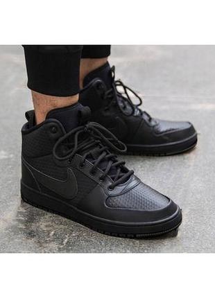 Мужские кроссовки nike court borough mid winter black aa0547-002