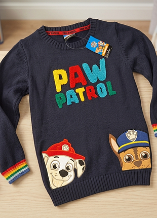 Хлопковый вязаный свитер paw patrol для мальчика от george (nickelodeon).