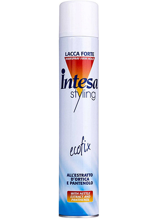 Лак для волос сильной фиксации mirato intesa styling голубой, 500 мл
