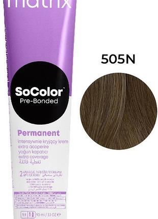 Крем-краска для волос extra coverage pre bonded socolor.beauty 505n matrix, 90 мл
