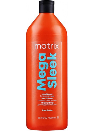 Кондиціонер для гладкості неслухняного волосся total results mega sleek matrix, 1000 мл