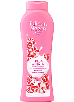 Гель для душа клубничный крем tulipan negro, 650 мл