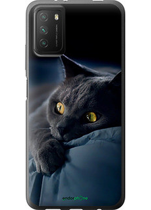 Чохол на xiaomi poco m3 димчастий кіт "825u-2200-2448"