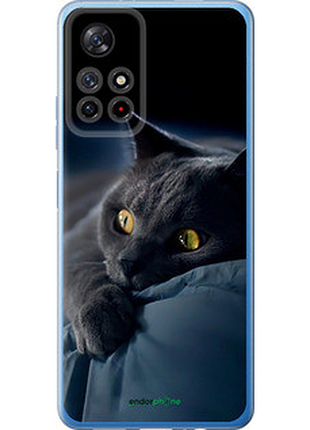 Чехол на xiaomi redmi note 11 5g дымчатый кот "825u-3849-2448"