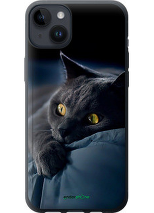 Чехол на iphone 14 plus дымчатый кот "825u-2645-2448"