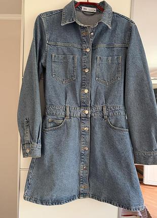 Джинсова сукня zara 2