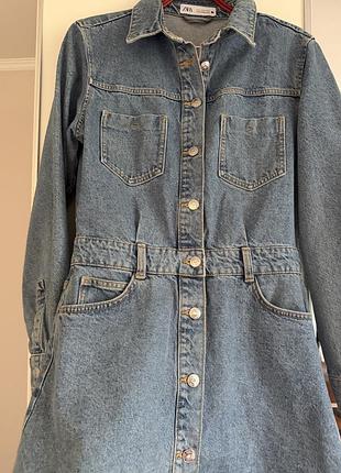 Джинсова сукня zara 3