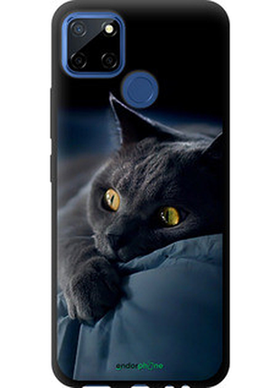 Чохол на realme c12 димчастий кіт "825b-2240-2448"
