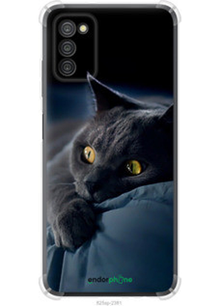 Чехол на samsung galaxy a03s a037f дымчатый кот "825sp-2381-2448"