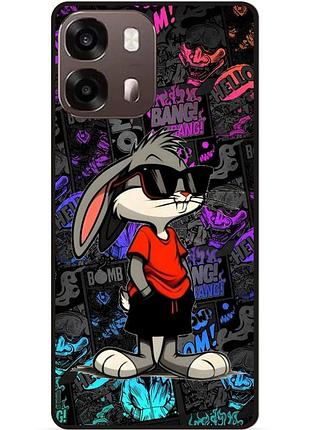 Чехол силиконовый бампер для oppo a6s с рисунком малий вухань багз банни