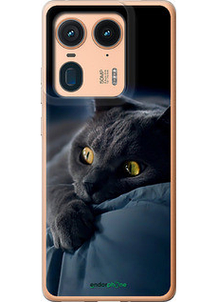 Чехол на motorola moto x50 ultra дымчатый кот "825u-3866-2448"