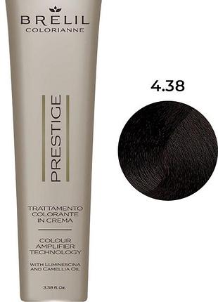 Краска для волос colorianne prestige 4/38, 100мл brelil