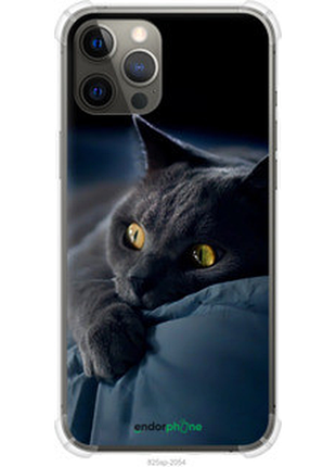 Чохол на iphone 12 pro max димчастий кіт "825sp-2054-2448"