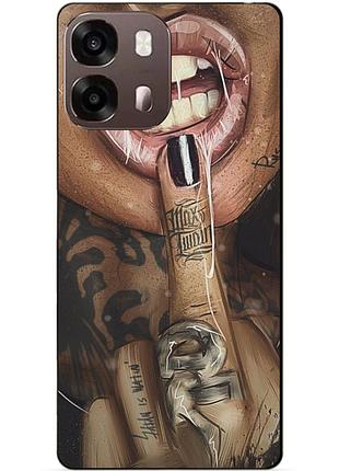 Чехол силиконовый бампер для oppo a6s с рисунком swag
