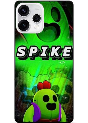 Силиконовый бампер чехол для oppo reno 15 с картинкой спайк бравл силовая лига spike brawl