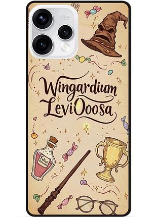 Силиконовый бампер чехол для oppo reno 15 с рисунком гарри поттер harry potter левиоса