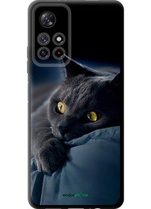 Чехол на xiaomi redmi note 11t 5g дымчатый кот "825b-3850-2448"