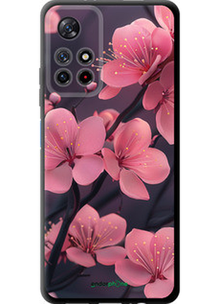 Чохол на xiaomi redmi note 11t 5g пурпурова сакура "6075b-3850-2448"