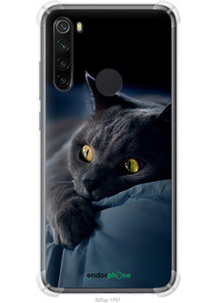 Чехол на xiaomi redmi note 8 дымчатый кот "825sp-1787-2448"