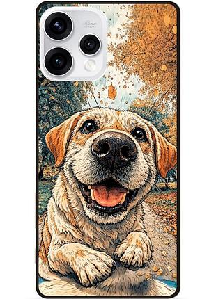 Силиконовый чехол бампер для oppo reno 15 с рисунком лабрадор