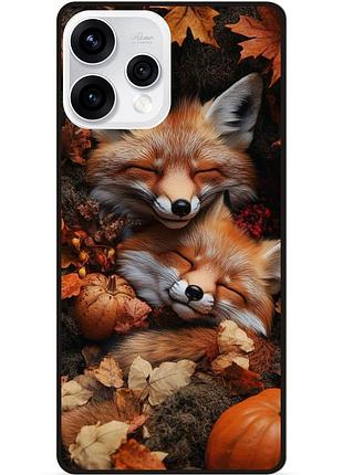 Силиконовый чехол бампер для oppo reno 15 с рисунком лисички