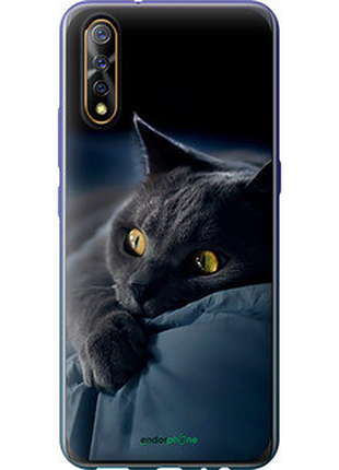 Чехол на vivo v17 neo дымчатый кот "825u-1764-2448"