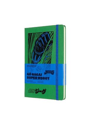 Записник moleskine go nagai super robot середній, нелінований зелений (legnqp062c)