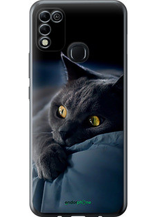 Чохол на infinix hot 11 play димчастий кіт "825u-2756-2448"