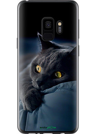 Чехол на samsung galaxy s9 дымчатый кот "825u-1355-2448"