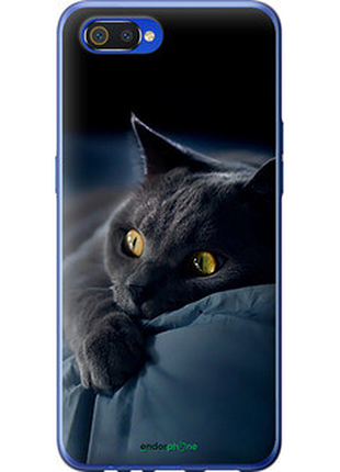 Чохол на realme c2 димчастий кіт "825u-1852-2448"