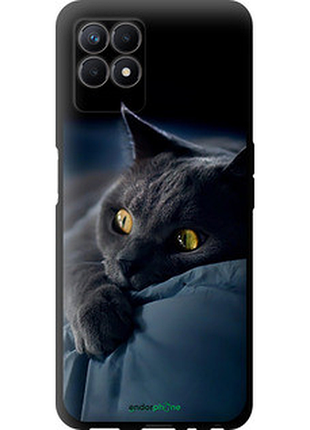 Чехол на realme 8i дымчатый кот "825b-2518-2448"
