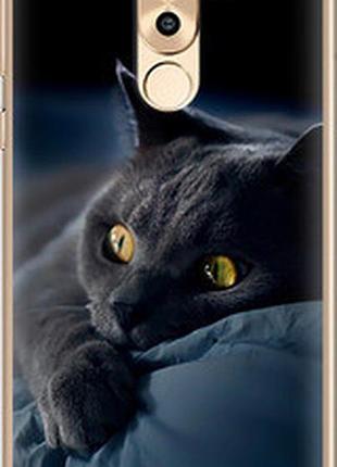 Чехол на huawei mate 9 lite дымчатый кот "825u-474-2448"