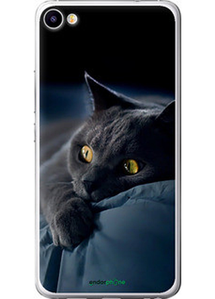 Чехол на meizu u20 дымчатый кот "825t-416-2448"