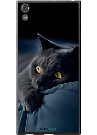 Чехол на sony xperia xa1 ultra g3212 дымчатый кот "825t-1237-2448"