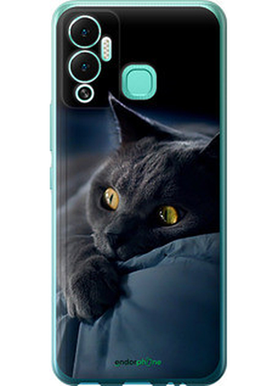 Чехол на infinix hot 12 play дымчатый кот "825u-2759-2448"