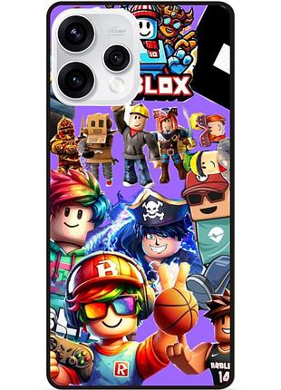 Силиконовый чехол бампер для oppo reno 15 с рисунком роблокс roblox