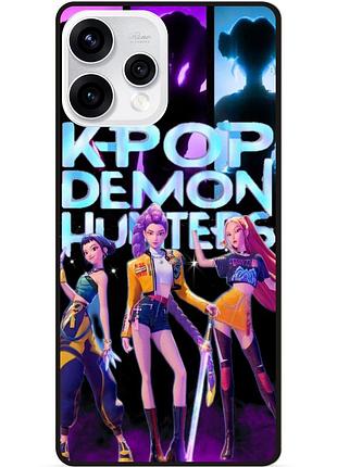 Силиконовый бампер чехол для oppo reno 15 с картинкой k-pop demon hunters