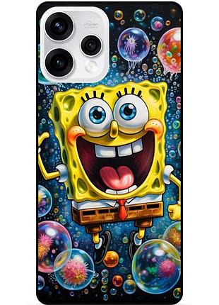 Силиконовый бампер чехол для oppo reno 15 с картинкой губка боб sponge bob