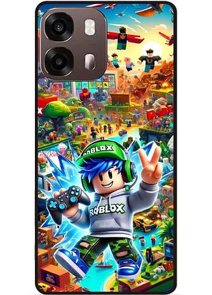Чехол силиконовый бампер для oppo a6s с рисунком roblox игра роблокс