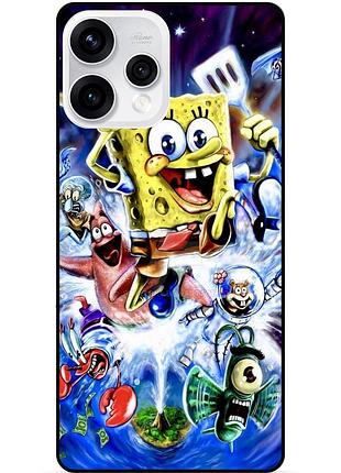 Силіконовий чохол бампер для oppo reno 15 з картинкою губка боб sponge bob