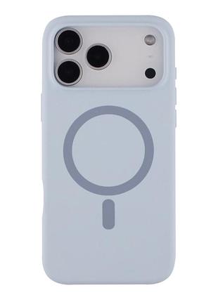 Чохол накладка glow silicone case with magsafe для apple iphone 18 pro панель-накладка для телефону магніта зарядка blue