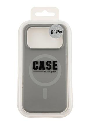 Чохол накладка glow silicone case with magsafe для apple iphone 18 pro панель-накладка для телефону магніта зарядка titanium grey 3