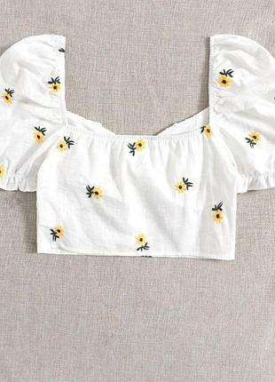 Топ с подсолнухами shein🌻 3