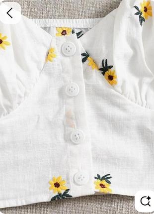 Топ с подсолнухами shein🌻 4