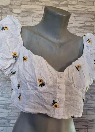 Топ с подсолнухами shein🌻 10