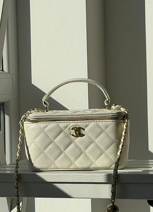 Сумка chanel нова біла 4