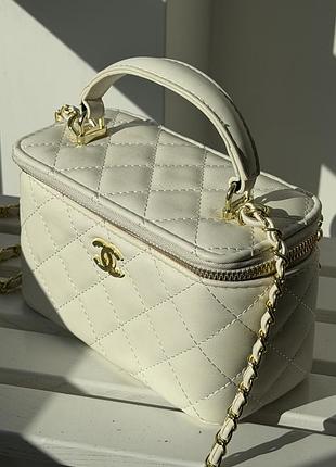Сумка chanel нова біла 3