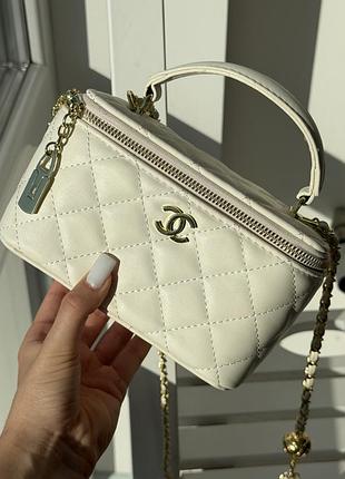 Сумка chanel нова біла 10