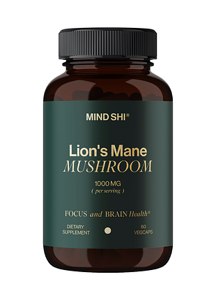 Lion's mane mushroom 1000 mg - 60 vegcaps (до 10.26+пошкоджена кришка)